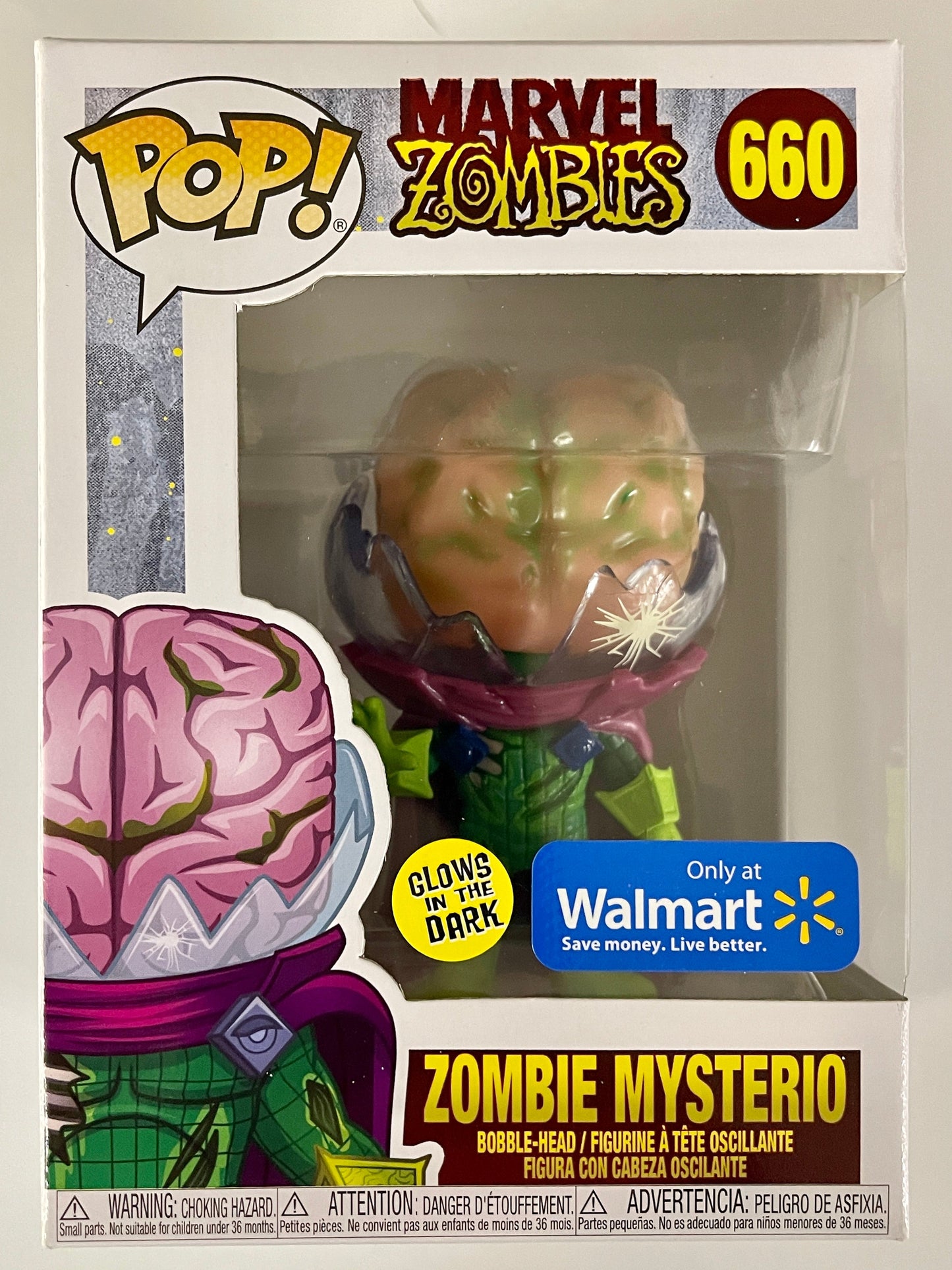 Marvel Funko Pop! - Zombie Mysterio #660 Glow In The Dark Walmart 2020 Exclusive