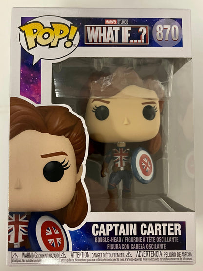 Marvel Funko Pop! - Captain (Britain) Carter #870 What If? Disney+
