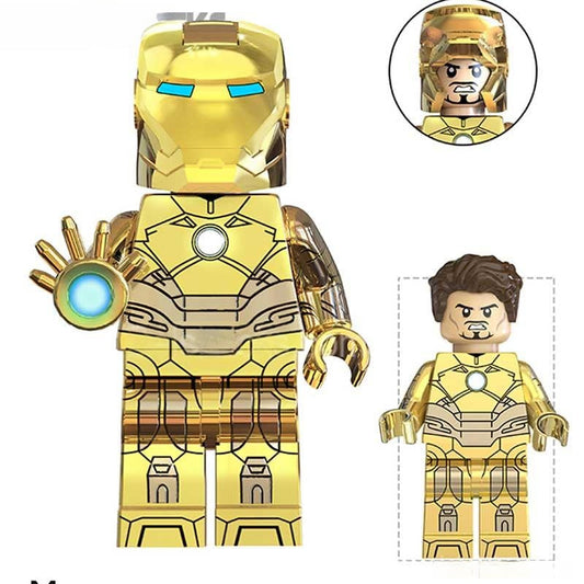 Marvel Lego Custom Minifigure - Iron Man Avengers Tony Stark Gold Suit 3