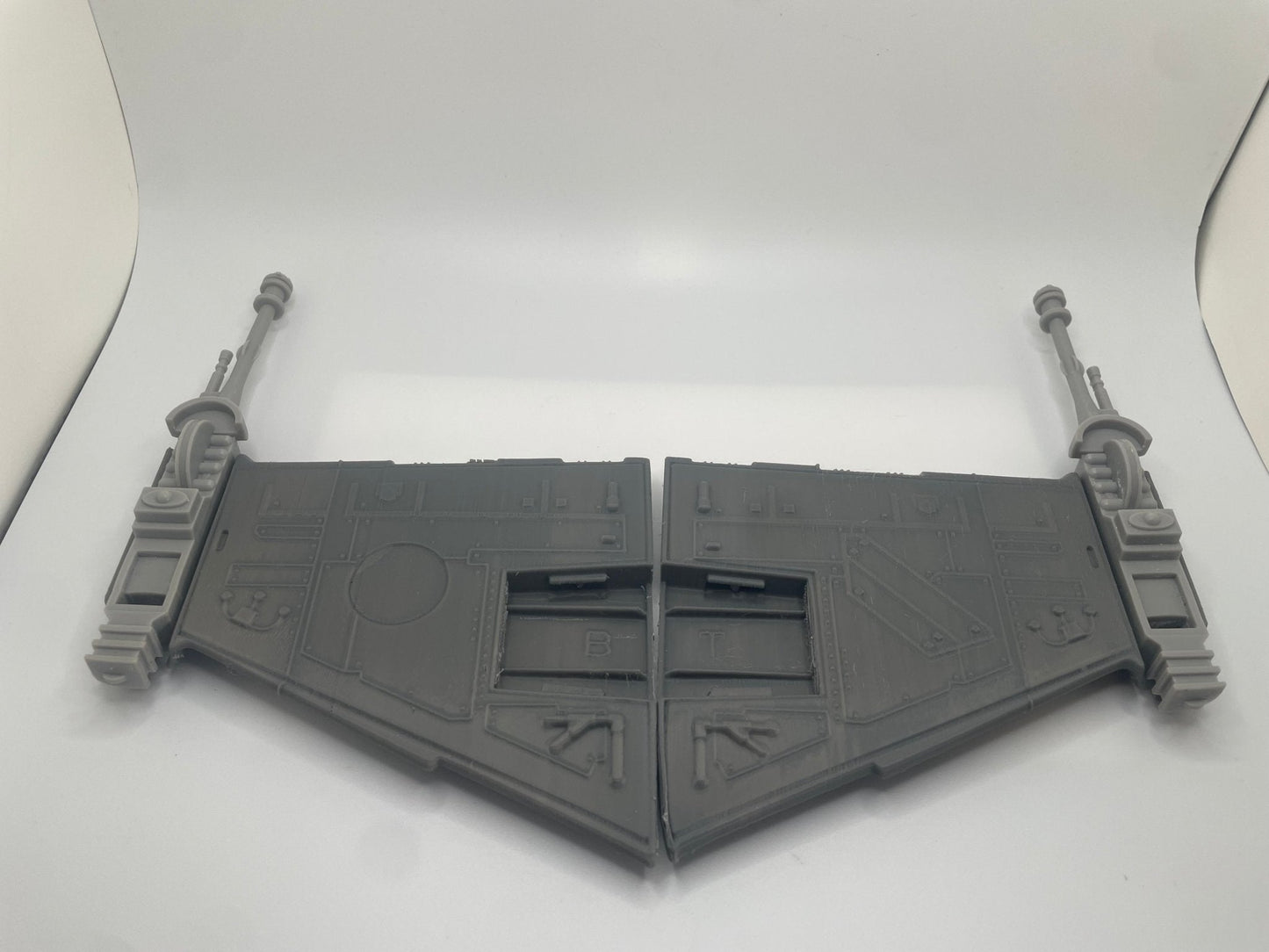 Star Wars B-Wing fighter Top and Bottom & Cannons Set Repro Part Vintage Kenner