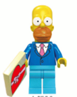 Simpsons Lego Custom Minifigure - Homer Simpson 2