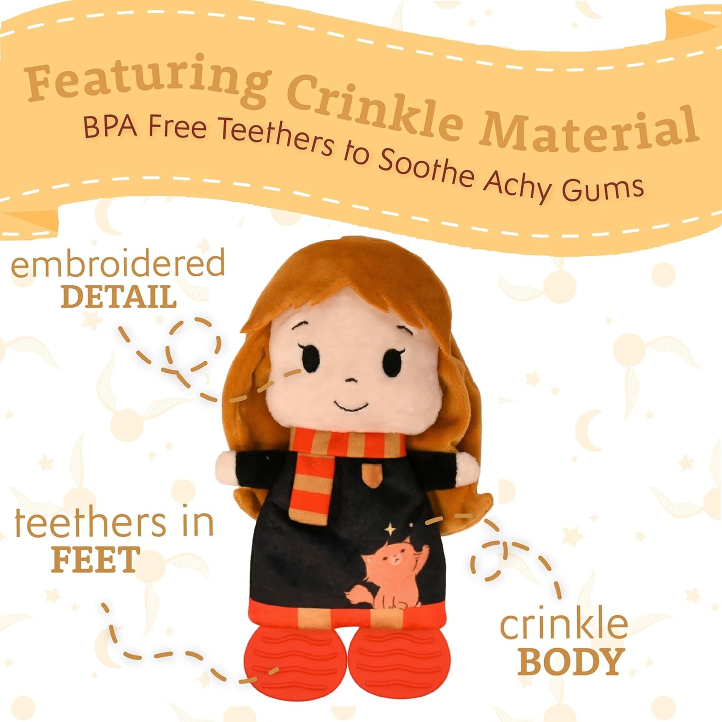 Harry Potter Hermione Granger Sensory Blanky with Crinkle