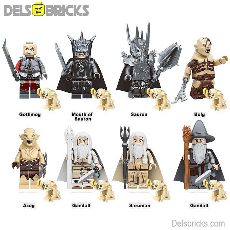 Movies Lego Custom Minifigure Set - Lord of The Rings Set of 8