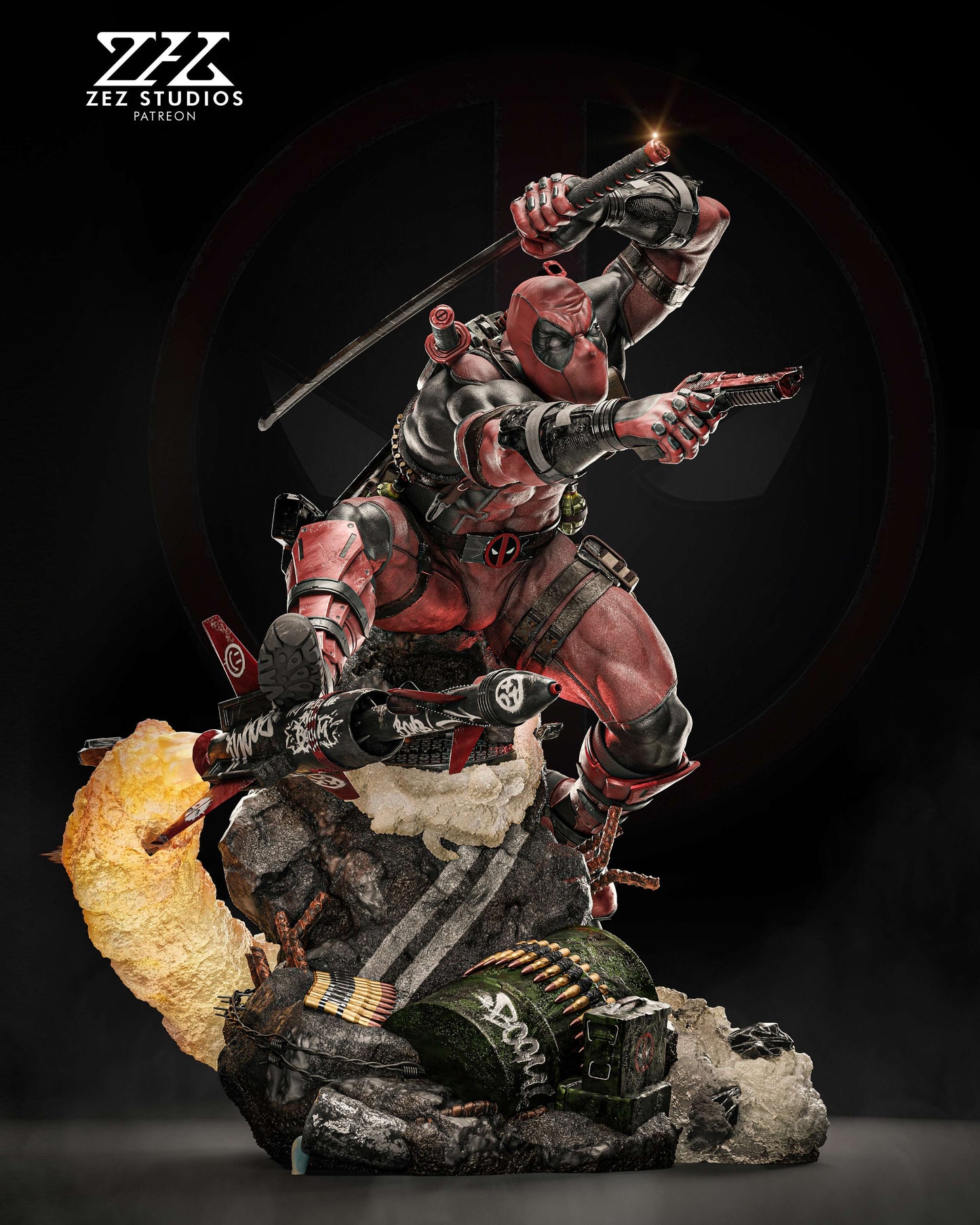 Marvel Comics Statue - Deadpool (1:4 Scale & Bust)