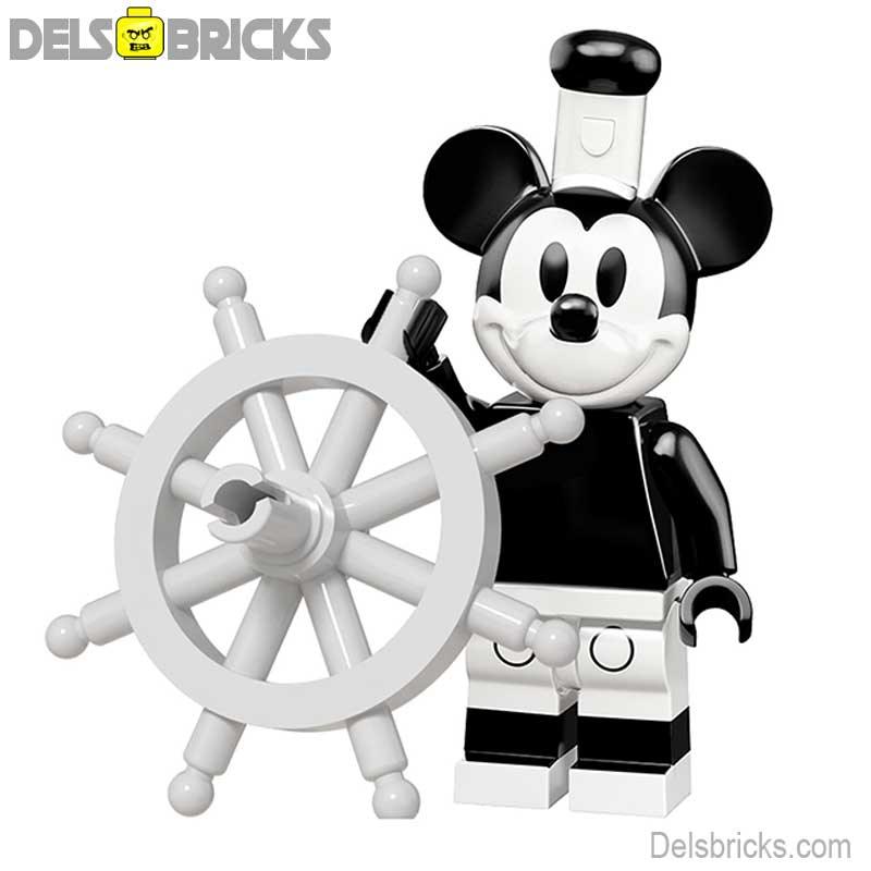 Disney Lego Custom Minifigure - Mickey Mouse (Black & White)