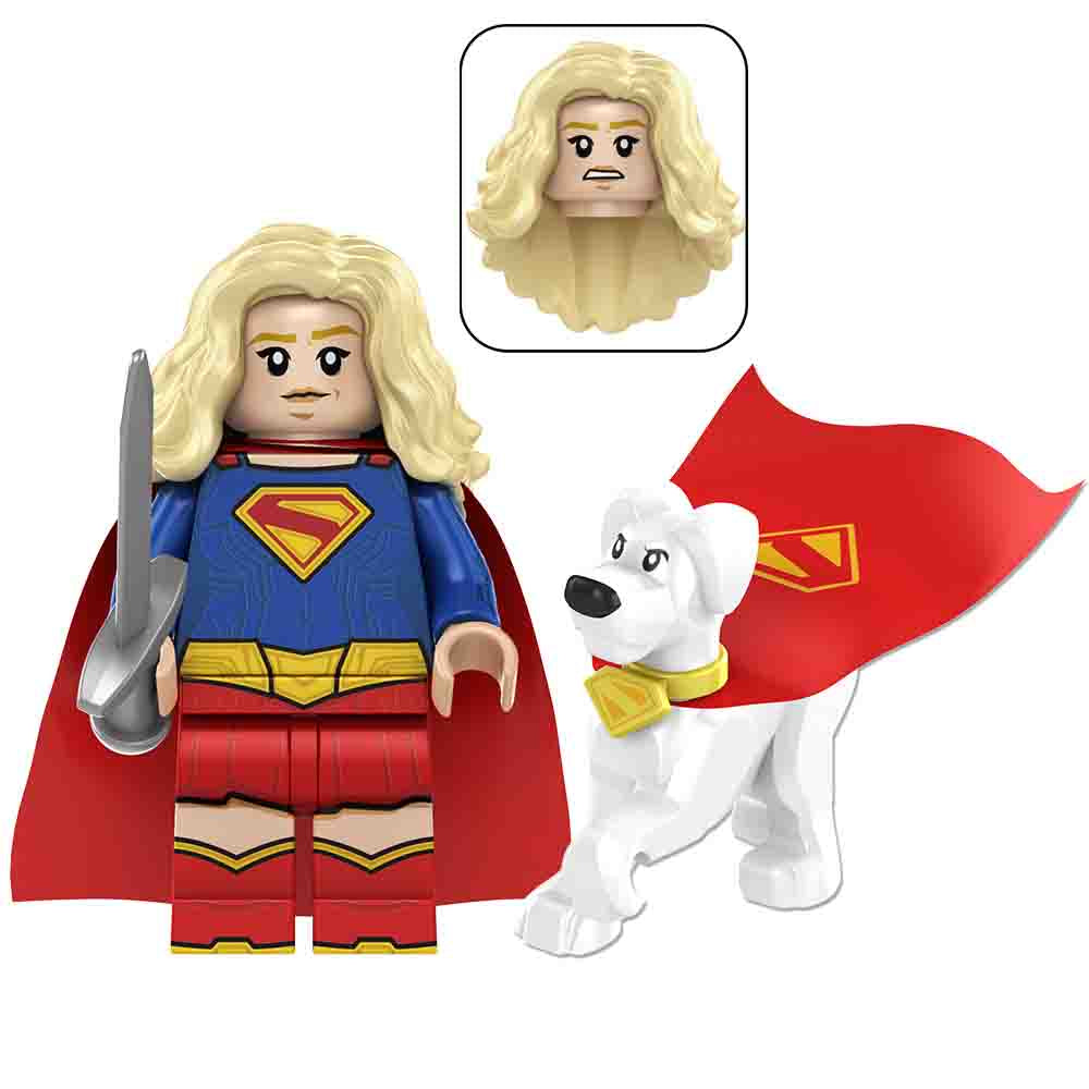DC Lego Custom Minifigure - Supergirl & Krypto NEW