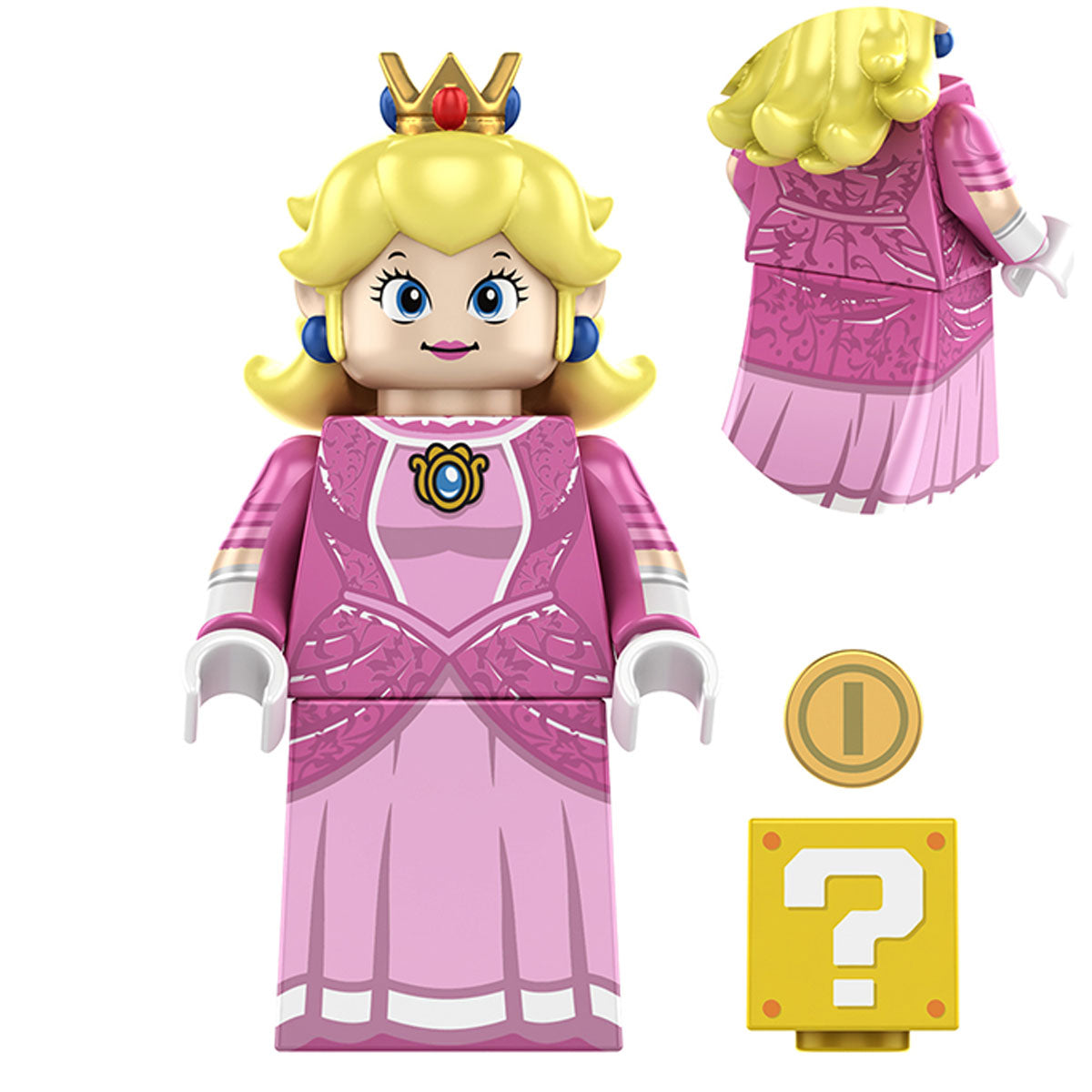 Games Lego Custom Minifigure - Princess Peach from Super Mario Brothers