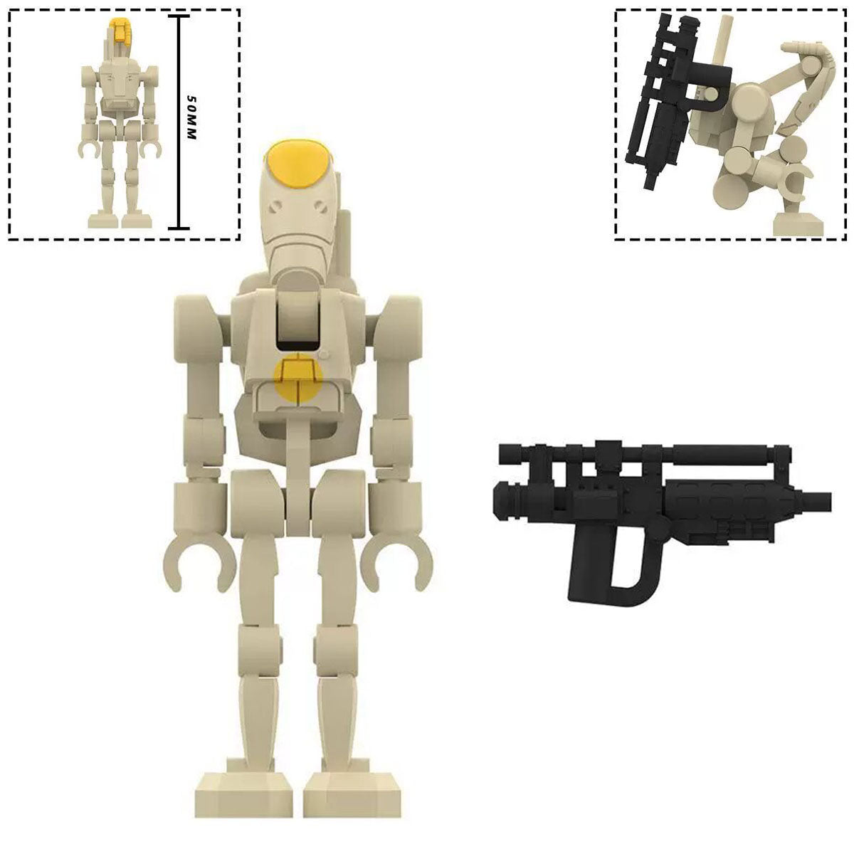 Star Wars Lego Custom Minifigure - Battle Droid Commander Clone Wars