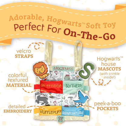 Harry Potter Hogwarts House Peek a Boo On The Go Activity Toy Lovey Security Blanket