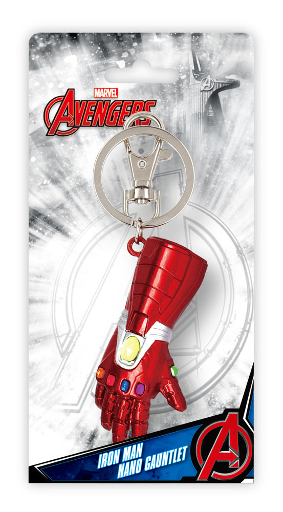 Marvel Infinity Saga Nano Iron Man Gauntlet 3D Pewter Keychain