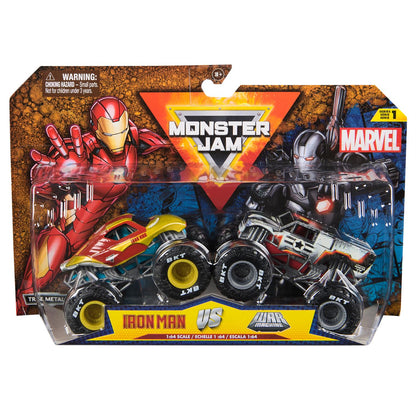 Iron Man vs War Machine Monster Jam  - 1:64 scale die-cast 2-Pack
