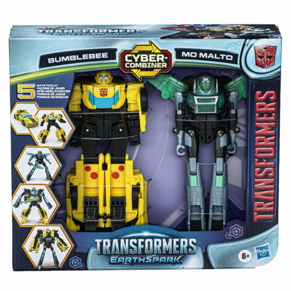 Transformers Action Figure Set - Bumblebee & Mo Malto (EarthSpark Cyber-Combiner)