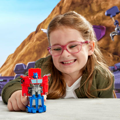 Transformers Action Figure - Optimus Prime (EarthSpark 1-Step Smash Changers)