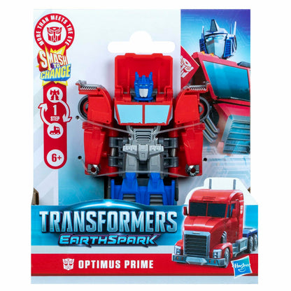 Transformers Action Figure - Optimus Prime (EarthSpark 1-Step Smash Changers)