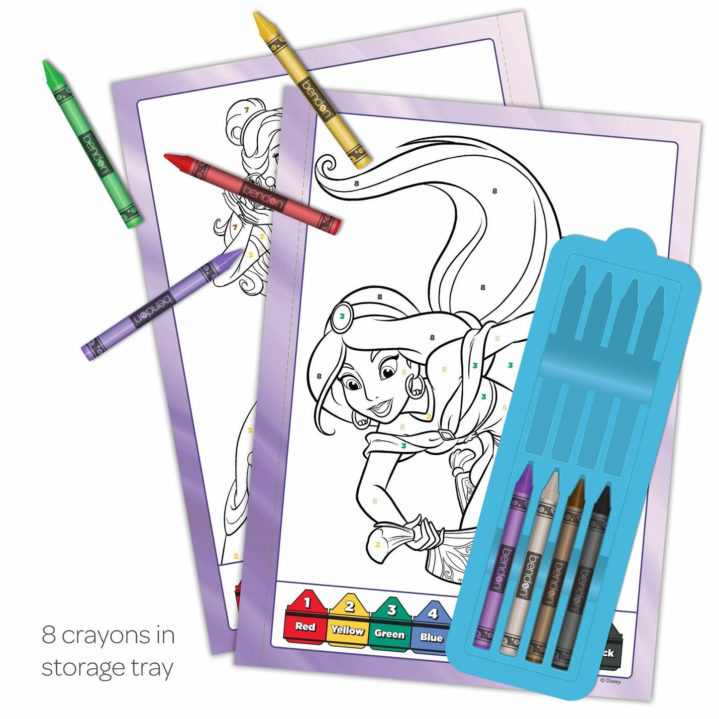 Disney Princess Ariel 32-Page Color by Number Activity Book