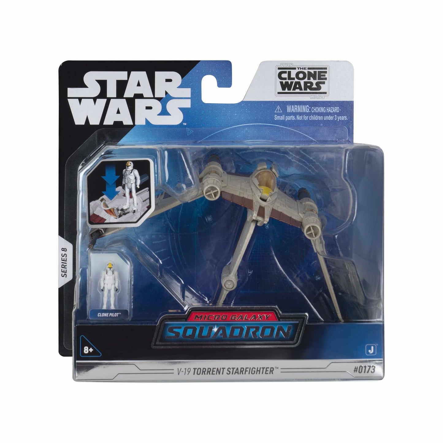 Star Wars Micro Galaxy V-19 Torrent Starfighter 5" Vehicle with Figure