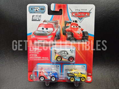 Disney Pixar Cars Mini Racers GRC Raoul Caroul Max Schnell Cruz 3 Pack