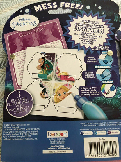 Disney Princess Imagine Ink Water Surprise Coloring Books