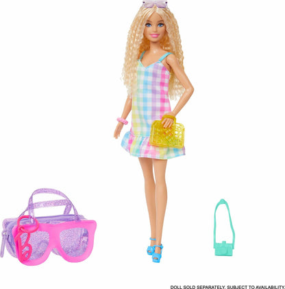 Barbie Fashion - Deluxe Sunglasses Bag & Multicolor Gingham Dress