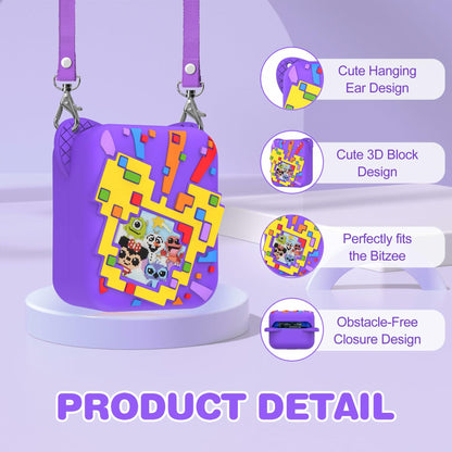 Disney Silicone Protective Case Purple with Lanyard
