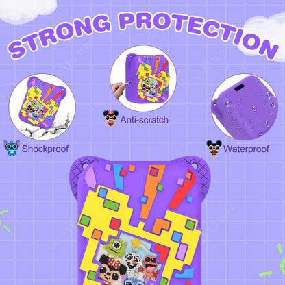 Disney Silicone Protective Case Purple with Lanyard