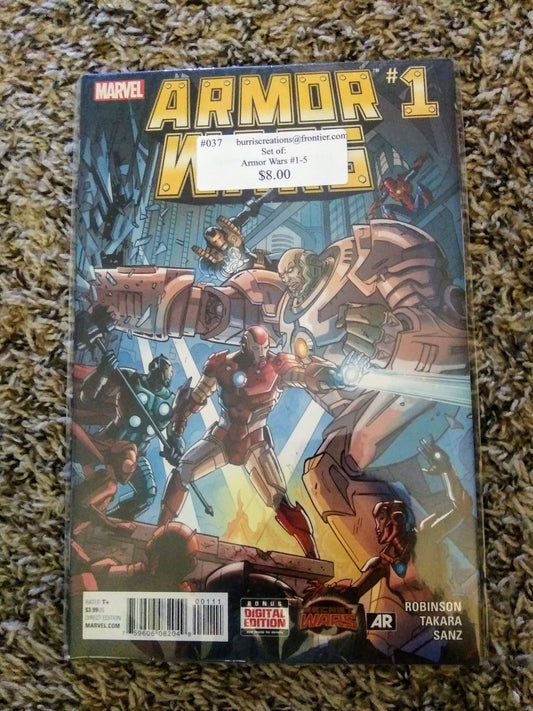 Comic Book Set: Armor Wars #1-5, Marvel Comics