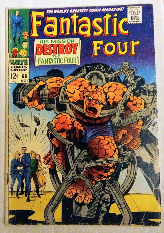 Fantastic Four #068, Marvel Comics (November 1967, GD-)