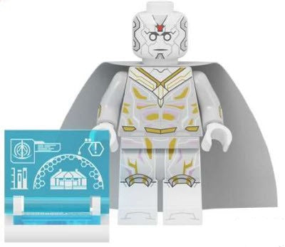 Marvel Lego Custom Minifigure - The Vision (White)