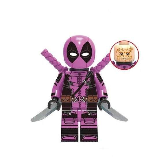 Marvel Lego Custom Minifigure - Deadpool (Pink)