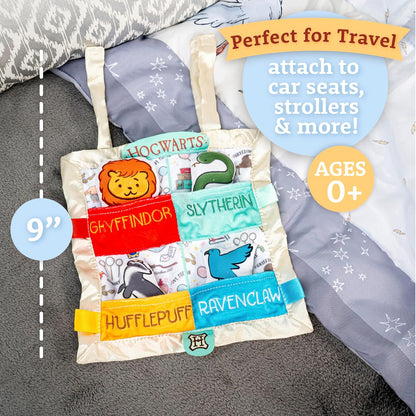 Harry Potter Hogwarts House Peek a Boo On The Go Activity Toy Lovey Security Blanket