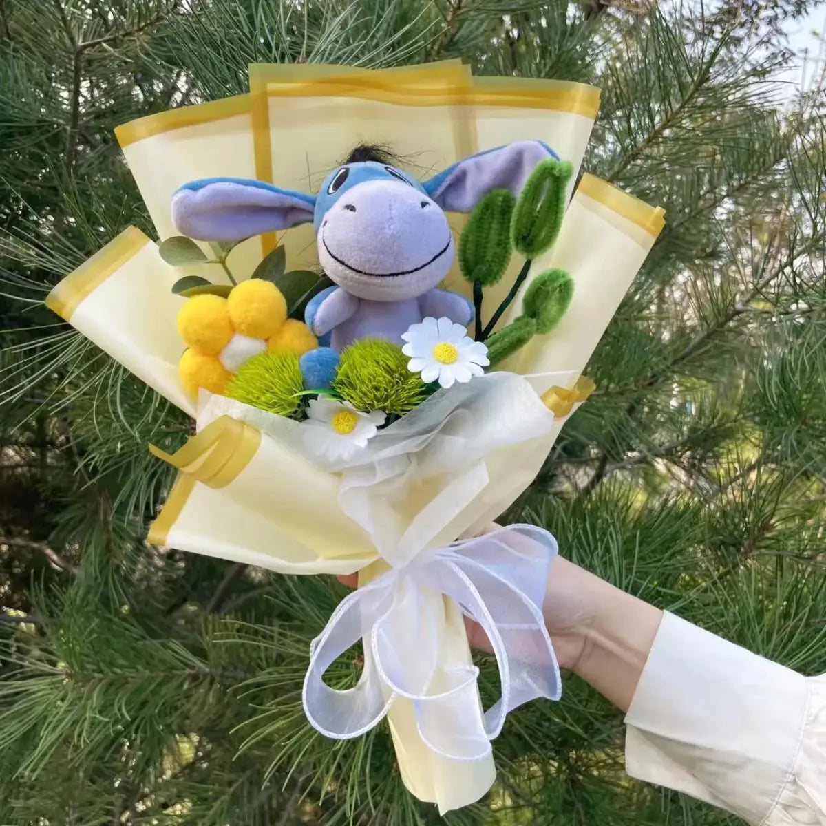 Disney Kawaii Eeyore & Flower Plush Bouquet – Cute Valentine’s or Birthday Gift