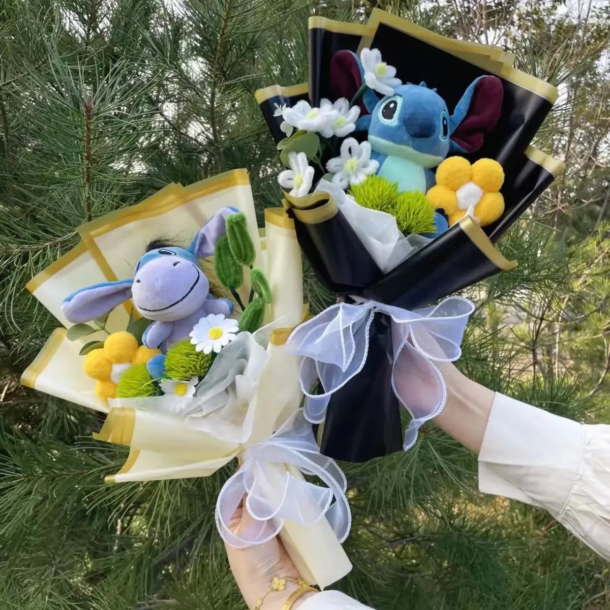 Disney Kawaii Eeyore & Flower Plush Bouquet – Cute Valentine’s or Birthday Gift