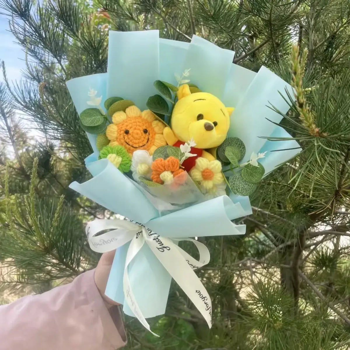 Disney Winnie the Pooh Plush Bouquet – Handmade Gift with Eeyore & Tigger