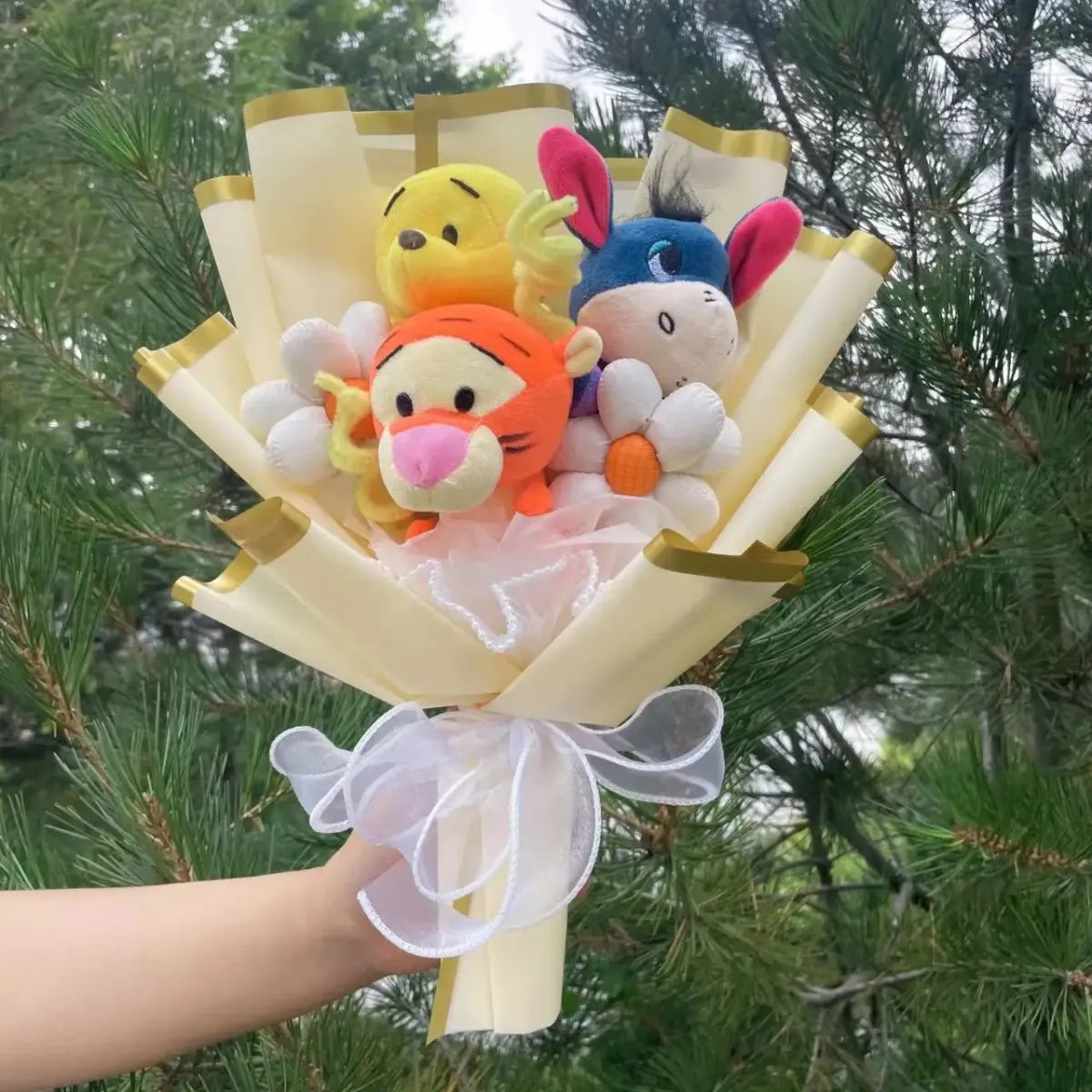 Disney Winnie the Pooh Plush Bouquet – Handmade Gift with Eeyore & Tigger