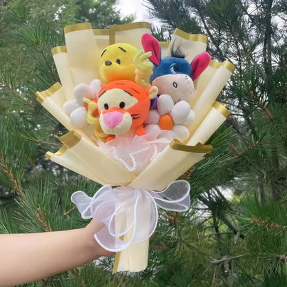 Disney Winnie the Pooh Plush Bouquet – Handmade Gift with Eeyore & Tigger