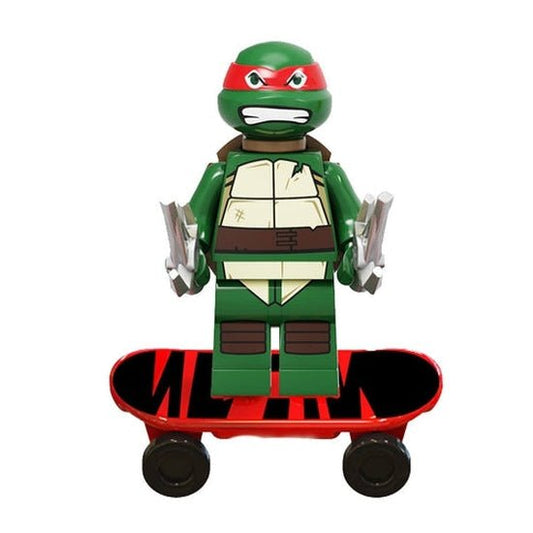 TMNT Lego Custom Minifigure - Raphael with skateboard 2