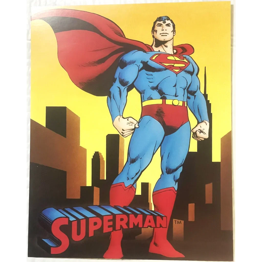 Superman Vintage Large Collectible Card Print