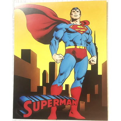 Superman Vintage Large Collectible Card Print