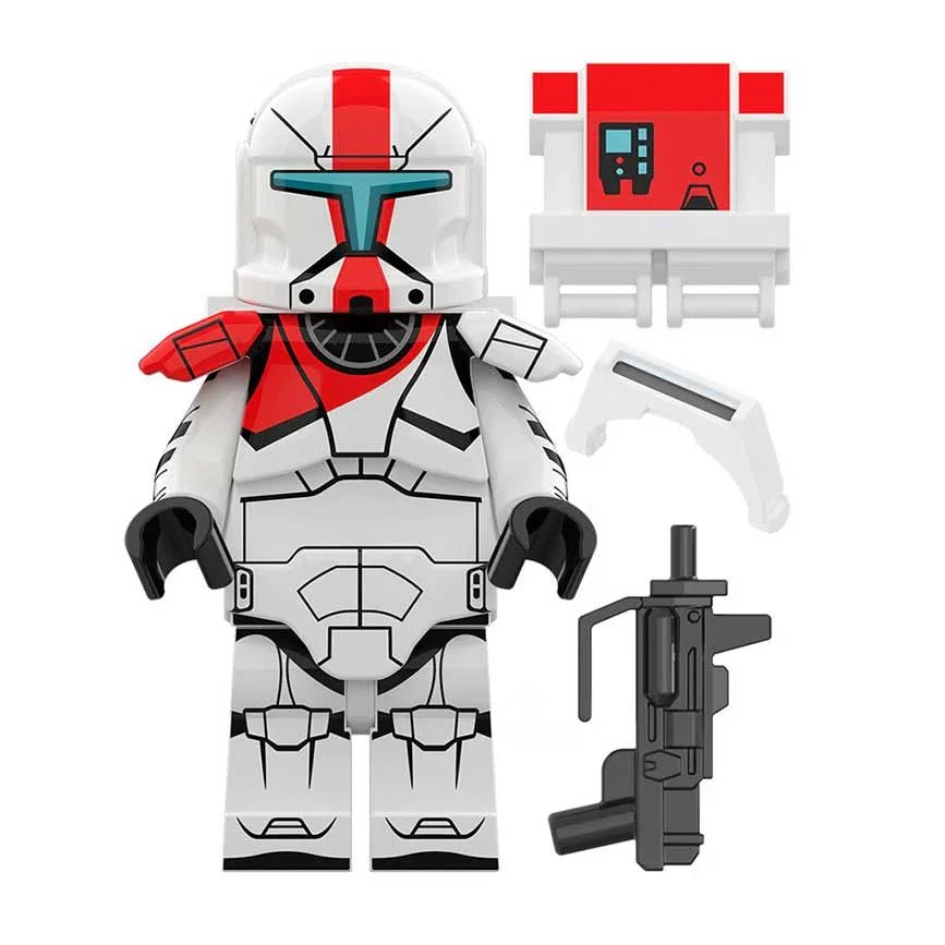 Star Wars Lego Custom Minifigure - Red Clone Commando