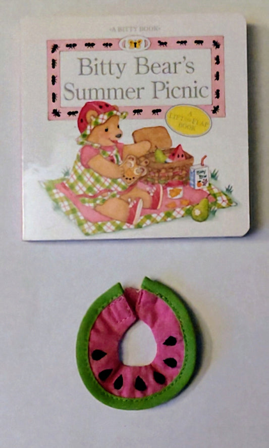 Bitty Bear Summer Picnic Set - Collar and Board Book