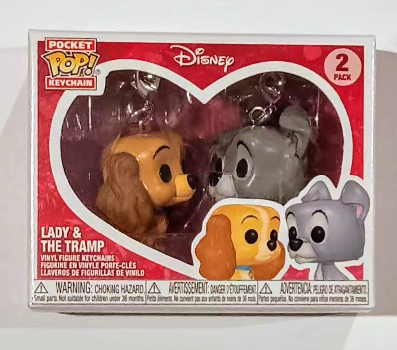 Disney Pocket Pop Keychain Set - Lady & The Tramp