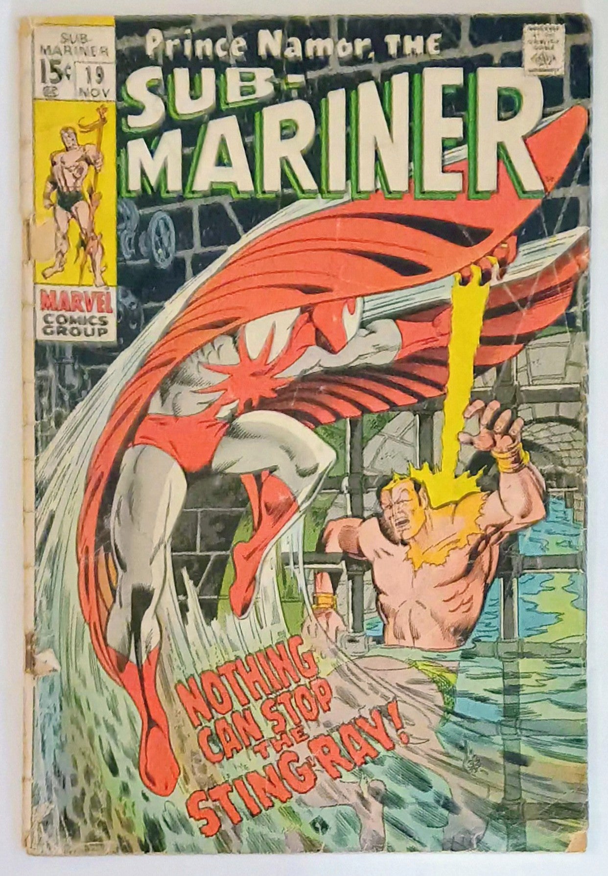 Sub-Mariner #19, Marvel Comics (November 1969, GD+)