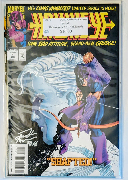 Comic Book Set: Hawkeye V2 #1-4, Marvel Comics (Signed)