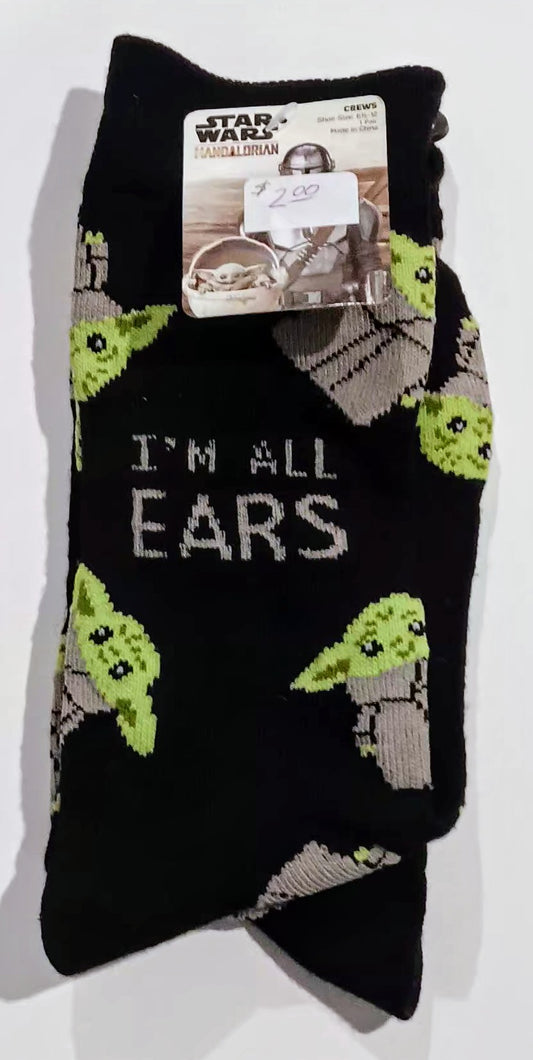 Star Wars Socks - Mandalorian Crew Socks (I'm All Ears)