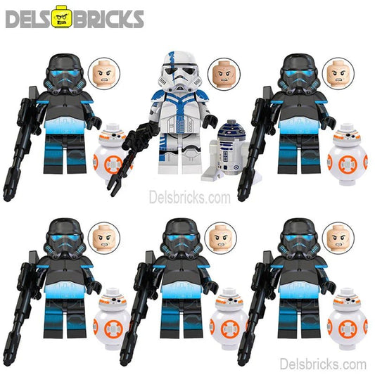 Star Wars Lego Custom Minifigure Set - Shadow Stormtrooper set of 6