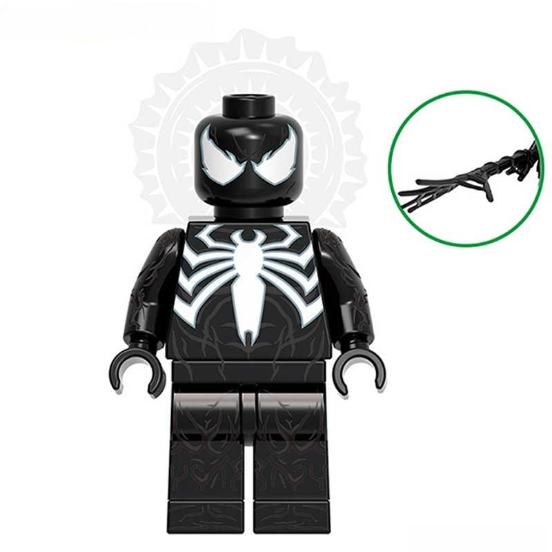 Marvel Lego Custom Minifigure - Spider-Man Black Suit Symbiote Lego 2