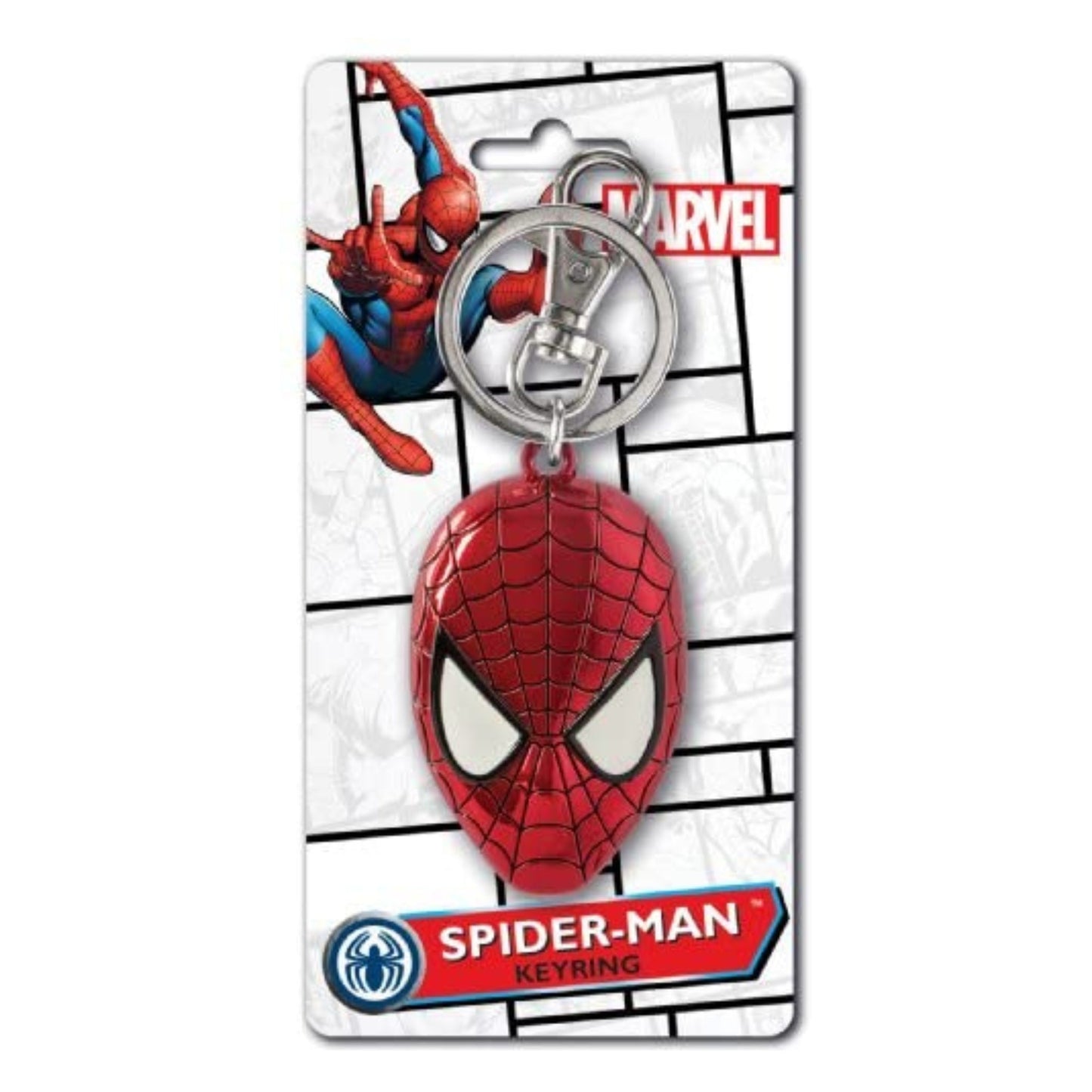 Marvel Spider-Man Mask Head Large Pewter Keychain