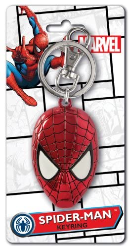 Marvel Spider-Man Mask Head Large Pewter Keychain