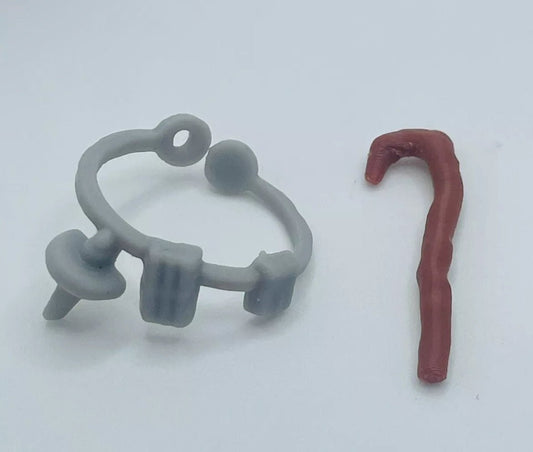 Star Wars Yoda Walking Cane & Belt Replacement 1980 Repro Part Vintage Kenner