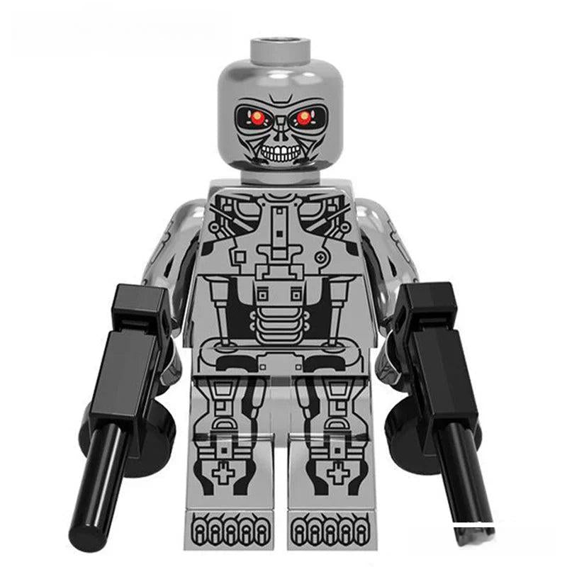 Movies Lego Custom Minifigure - Terminator T-800 Chrome Endoskeleton